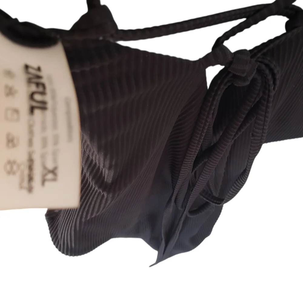 Zaful CHARCOAL (black) Ribbed Swimsuit -EUC - Picture 4 of 4
